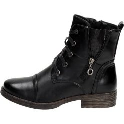 Czarne botki, buty damskie SABATINA DM116 P. Czarne botki damskie Sabatina, klasyczne, na wysokim obcasie, bez zapięcia. W wyprzedaży za 129,00 zł.