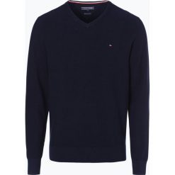 Swetry klasyczne męskie: Tommy Hilfiger – Sweter męski, niebieski