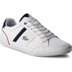 Sneakersy LACOSTE - Chaymon 318 1 Cam 7-36CAM0008042 Wht/Nvy. Białe półbuty męskie Lacoste, bez zapięcia. W wyprzedaży za 359,00 zł.