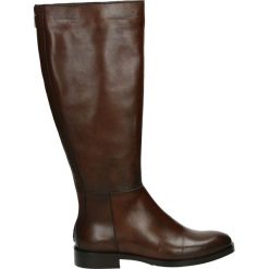 Kozaki - NELLY-D-69L D. Brązowe buty zimowe damskie marki Kazar, ze skóry, przed kolano, na wysokim obcasie. Za 639,00 zł.