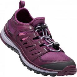 Keen Obuwie Turystyczne Damskie Terradora Ethos W Grape Wine/Grape Kiss Us 10,5 (41 Eu). Pomarańczowe sandały damskie marki Keen, bez wzorów, sportowe, na wysokim obcasie, bez zapięcia. W wyprzedaży za 336,00 zł.
