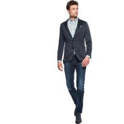 Marynarki męskie: marynarka treves granatowy slim fit