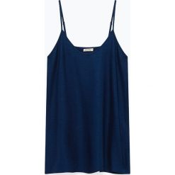 Top "Cuba" w kolorze granatowym. Niebieskie bluzki damskie American Vintage, s, bez wzorów, z materiału, z okrągłym kołnierzem. W wyprzedaży za 120,95 zł.