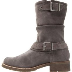Pier One Botki kowbojki i motocyklowe grey. Szare buty zimowe damskie Pier One, z materiału. W wyprzedaży za 227,40 zł.