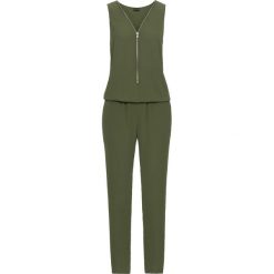 Kombinezon z zamkiem bonprix oliwkowy. Zielone kombinezony eleganckie bonprix. Za 109,99 zł.