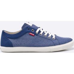 Levi's - Tenisówki. Niebieskie tenisówki męskie marki Levi's®, z gumy, na sznurówki. W wyprzedaży za 199,90 zł.