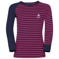 Odlo Koszulka dziecięca termoaktywna Shirt l/s crew neck czarno-czerwona r. 152. Czarne t-shirty chłopięce marki Odlo. Za 87,08 zł.