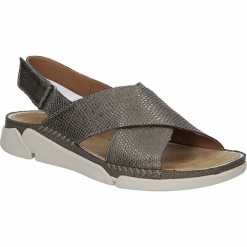 SANDAŁY CLARKS TRI ALEXIA 26124164. Szare sandały damskie marki Clarks. Za 229,99 zł.