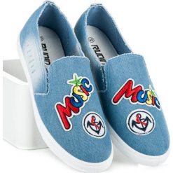 Trampki damskie slip on: Slipony z naszywkami BLOSSOM