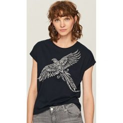 T-shirt z nadrukiem - Granatowy. Niebieskie t-shirty damskie marki KIPSTA, z materiału, młodzieżowe. Za 29,99 zł.