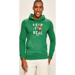 Jack & Jones - Bluza. Szare bluzy męskie Jack & Jones, m, z nadrukiem, z bawełny, z kapturem, bez rękawów, z kapturem. W wyprzedaży za 99,90 zł.
