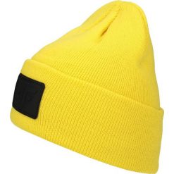 Czapka męska CAM212 - żółty. Żółte czapki męskie marki 4f. W wyprzedaży za 14,99 zł.