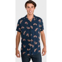 Jack & Jones Viggo Koszula Niebieski. Niebieskie koszule męskie Jack & Jones, m, bez wzorów, z wiskozy, bez kołnierzyka, z krótkim rękawem. Za 178,95 zł.