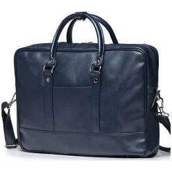 Torba na ramię laptopa SOLIER granatowa - Granatowy. Niebieskie torby na laptopa Solier. Za 149,99 zł.