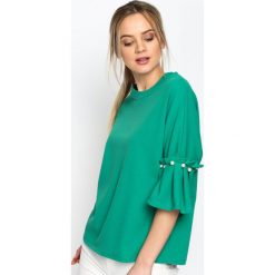 Zielona Bluzka Romantic Way. Zielone bluzki z falbaną Born2be, s, z falbankami. Za 59,99 zł.