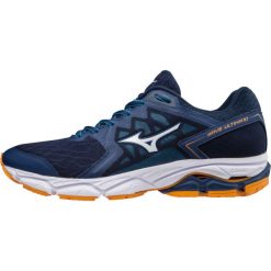 Buty Mizuno Wave Ultima 10 M Niebieskie. Niebieskie buty sportowe męskie marki Mizuno, z gumy, bez zapięcia, do biegania, mizuno wave. Za 479,99 zł.