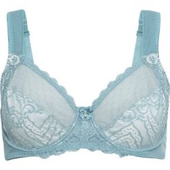 Biustonosz bonprix szarozielono-cielisty. Zielone biustonosze bonprix, bez wzorów, z koronki. Za 37,99 zł.