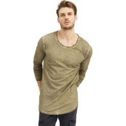 Koszulka w kolorze khaki. Brązowe koszulki męskie True Prodigy, m, bez wzorów, z bawełny, z okrągłym kołnierzem, z długim rękawem, długie. W wyprzedaży za 44,95 zł.