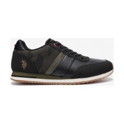 U.S. Polo Assn Vance1 Camou Tenisówki Czarny Zielony. Czarne trampki męskie U.S. Polo Assn., bez wzorów, z materiału, na sznurówki. Za 395,95 zł.