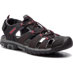 Sandały HI-TEC - Tiore AVS-SS19-HT-01-Q2 Black/Dark Grey/Red. Czarne klapki męskie Hi-tec, bez wzorów, z tworzywa sztucznego. W wyprzedaży za 149,00 zł.