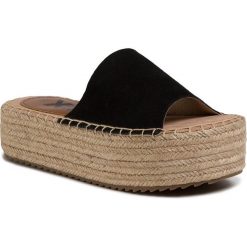 Espadryle XTI - 49133 Negro. Czarne espadryle damskie Xti, bez wzorów, ze skóry, bez obcasa. W wyprzedaży za 139,00 zł.