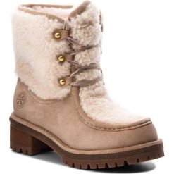 Trapery TORY BURCH - Meadow Boot 49197 Perfect Sand/Natural 256. Brązowe trapery damskie Tory Burch, ze skóry, bez obcasa, bez zapięcia. W wyprzedaży za 1089,00 zł.