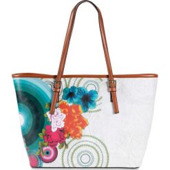 Torba shopper z nadrukiem bonprix biało-kolorowy. Białe torby na laptopa bonprix, z nadrukiem. Za 79,99 zł.