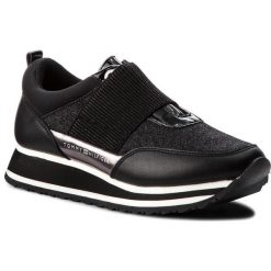 Sneakersy TOMMY HILFIGER - Elastic Retro Runner FW0FW03336 Black 990. Czarne sneakersy damskie TOMMY HILFIGER, ze skóry ekologicznej. W wyprzedaży za 319,00 zł.