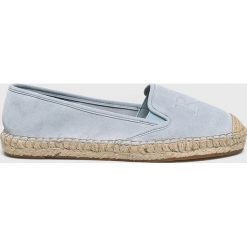 Lauren Ralph Lauren - Espadryle. Niebieskie espadryle damskie Lauren Ralph Lauren, bez wzorów, ze skóry, bez obcasa, na obcasie. W wyprzedaży za 329,90 zł.
