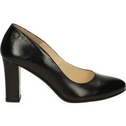 Czółenka - 465-2 PEL NER. Czarne buty ślubne damskie Venezia, ze skóry. Za 199,00 zł.