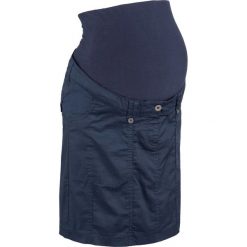 Spódnica ciążowa bojówka bonprix ciemnoniebieski. Niebieskie spódniczki damskie bonprix, na lato, w paski, z bawełny, moda ciążowa. Za 59,99 zł.