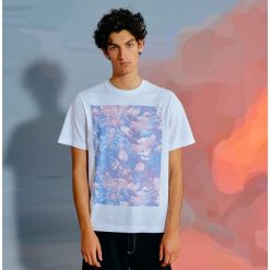 T-shirt z grafiką - Biały. Białe t-shirty damskie Reserved, s, bez wzorów, bez kołnierzyka. Za 59,99 zł.