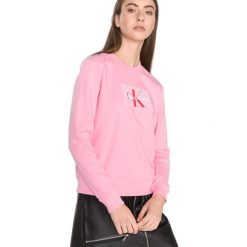 Calvin Klein Bluza Różowy. Różowe bluzy damskie m, z nadrukiem, z bawełny. Za 464,95 zł.