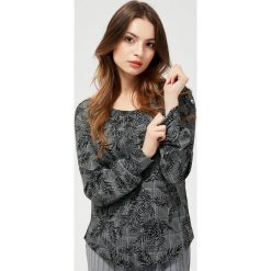 Elegancka bluza z mankietami. Szare bluzy damskie Moodo, xs, bez wzorów, z elastanu, z długim rękawem, długie, bez kaptura. Za 14,99 zł.
