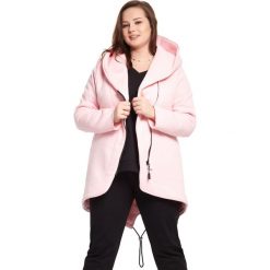 Różowa bluza dresowa Liza duże rozmiary XXL OVERSIZE. Różowe bluzy damskie Moda Size Plus Iwanek, z elastanu, bez kaptura. Za 179,00 zł.