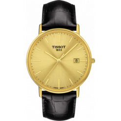 ZEGAREK TISSOT T-Gold T922.410.16.021.00. Żółte, analogowe zegarki męskie TISSOT, złote. Za 7950,00 zł.