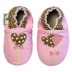 Buty dziecięce: Skórzane buty niemowlęce "Polka Lolly" w kolorze jasnoróżowym