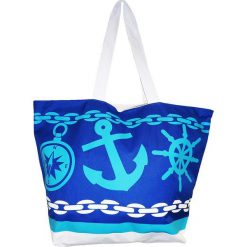 Torba plażowa "Acapulco" w kolorze granatowo-turkusowym - 35 x 58 x 23 cm. Niebieskie torby damskie na zakupy Le Comptoir de la Plage, z tworzywa sztucznego. W wyprzedaży za 38,95 zł.