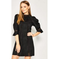 Sukienka codzienna The Kooples FROB20002K. Czarne sukienki damskie The Kooples, na co dzień, bez wzorów, z wiskozy, bez kołnierzyka, bez rękawów, proste. Za 1269,00 zł.