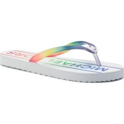Japonki MICHAEL MICHAEL KORS - Mk Flip Flop 40T9MKFA1Q Opwht Multi. Klapki damskie MICHAEL Michael Kors, bez wzorów, z tworzywa sztucznego, bez obcasa. W wyprzedaży za 179,00 zł.