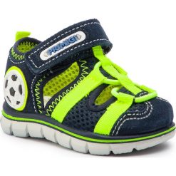 Sandały PRIMIGI - 3380500 M Navy. Niebieskie sandały chłopięce Primigi, ze skóry, bez zapięcia. W wyprzedaży za 169,00 zł.