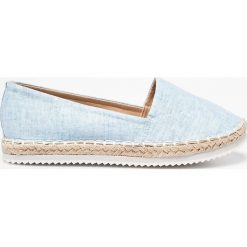 American Club - Espadryle. Niebieskie espadryle damskie American CLUB, bez wzorów, ze skóry, bez obcasa. W wyprzedaży za 39,90 zł.