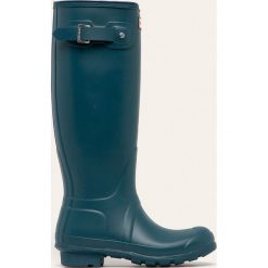 Hunter - Kalosze. Zielone kalosze damskie Hunter, bez wzorów, z materiału. Za 579,90 zł.