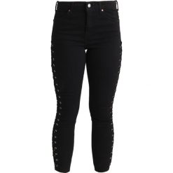 Boyfriendy damskie: Topshop Petite SIDE LACE JAMIE Jeans Skinny Fit black