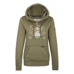 Dreimaster Damska Bluza L Khaki. Brązowe bluzy damskie Dreimaster, l, bez wzorów, bez rękawów, z kapturem. Za 149,00 zł.