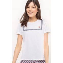 T-shirty damskie: Gładki t-shirt z okrągłym dekoltem