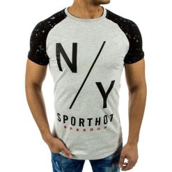 T-shirty męskie z nadrukiem: T-shirt męski z nadrukiem szary (rx2204)