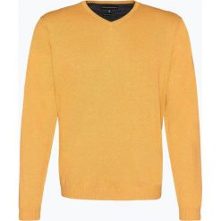 Finshley & Harding - Sweter męski z dodatkiem kaszmiru, żółty. Żółte swetry klasyczne męskie marki Finshley & Harding, xl, z aplikacjami, z bawełny. Za 229,95 zł.