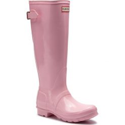 Kalosze HUNTER - Womens Org Back Adjust Gloss WFT1001RGL Candy Floss. Różowe kalosze damskie Hunter, bez wzorów, z tworzywa sztucznego. Za 599,00 zł.