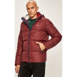 Tommy Jeans - Kurtka puchowa. Czarne płaszcze męskie Tommy Jeans, s, bez wzorów, z elastanu, krótkie, z kapturem. W wyprzedaży za 519,90 zł.